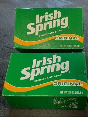 Irish Spring Original Deodorant Soap (2). New Old Stock/ Retro Boxes.
